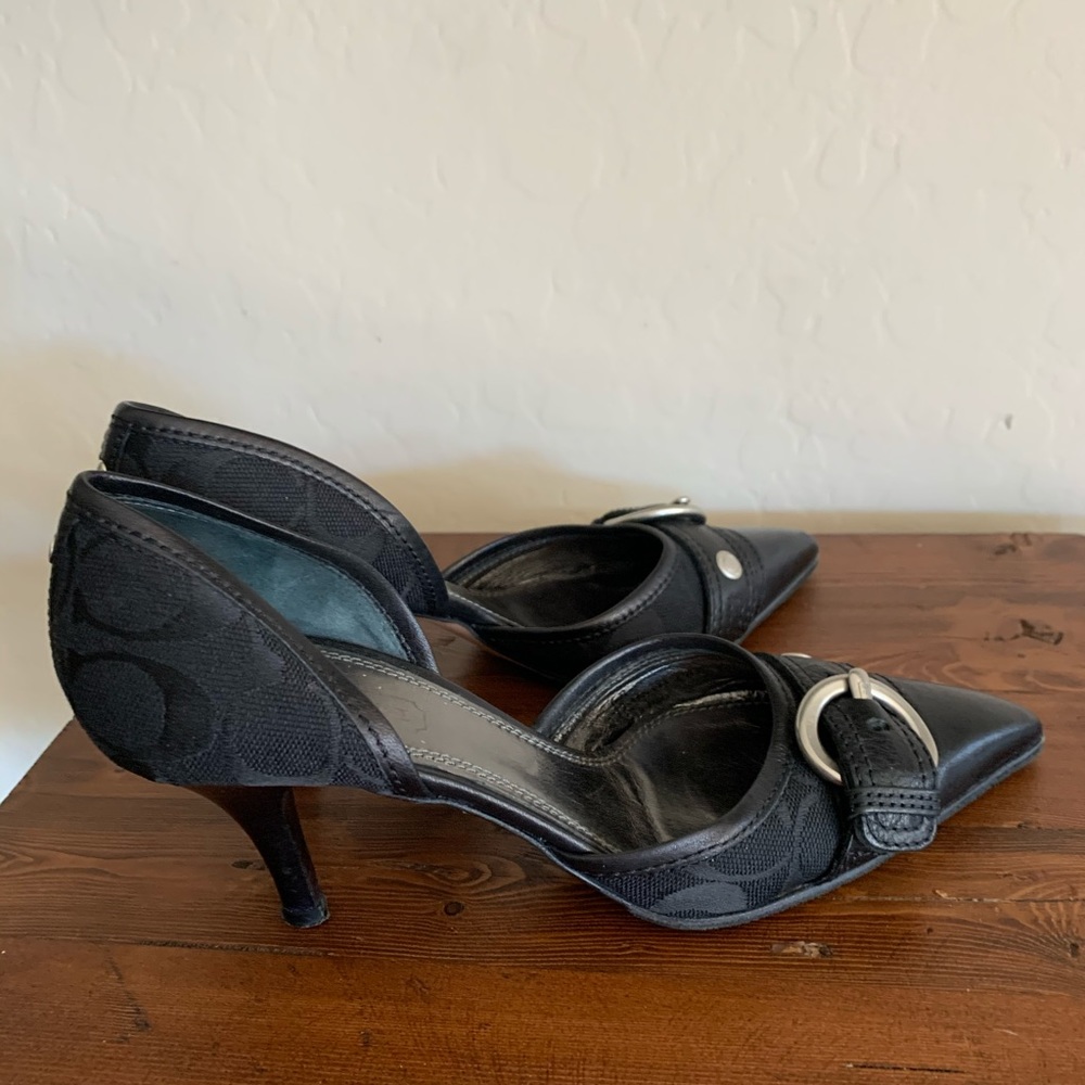 Coach heels, black size 6